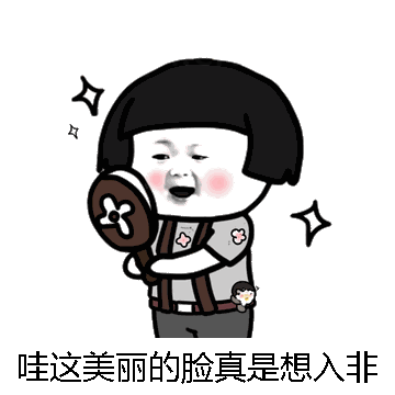 哇这美丽的脸真是想入非非微信表情包在线制作