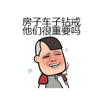 房子车子钻戒他们很重要吗微信表情包在线制作